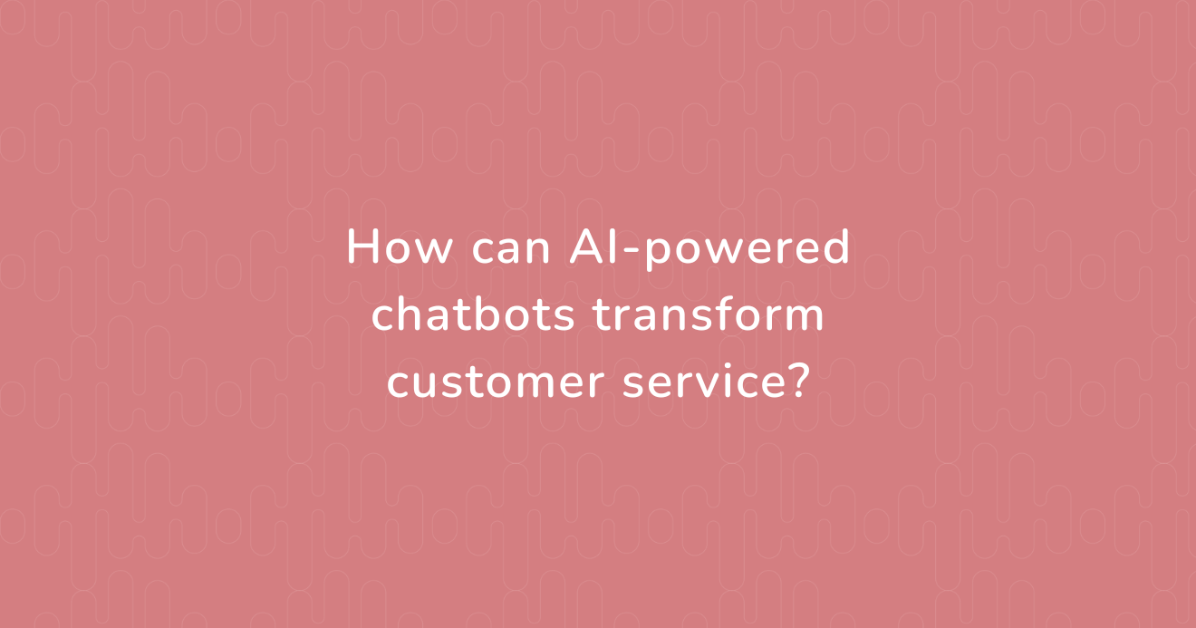 Image with an article title "AI-Powered Chatbots - Save Costs and Eliminate Wait Times"