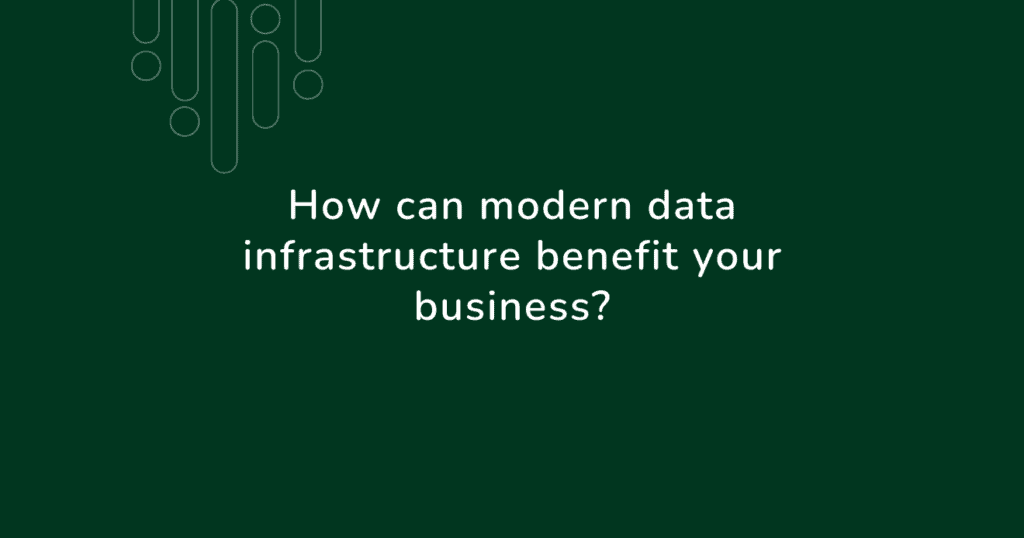 Modern data infrastructure: Title image illustrating the future of business intelligence.