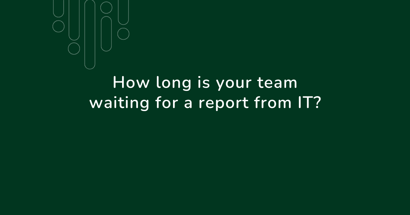 A featured banner for an article about self service data analytics.