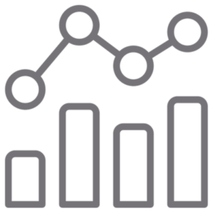 Bar chart with a line graph overlay – visualising insurance performance metrics and predictive analytics. 