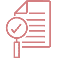 Document validation icon for RPA use cases in banking.