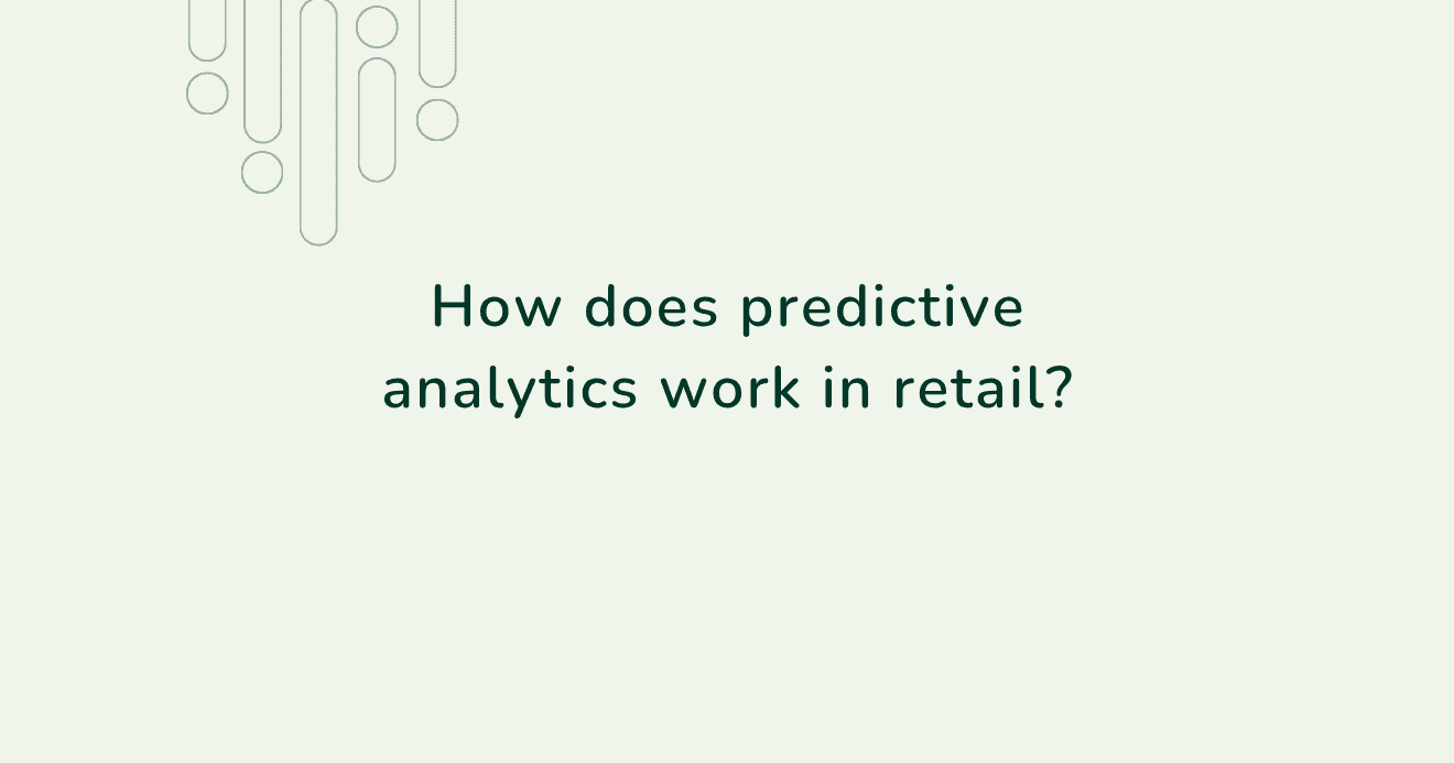 A featured image for an article "Predictive Analytics in Retail".